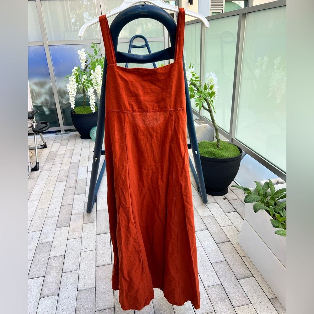 Rust Orange Sleeveless Dress